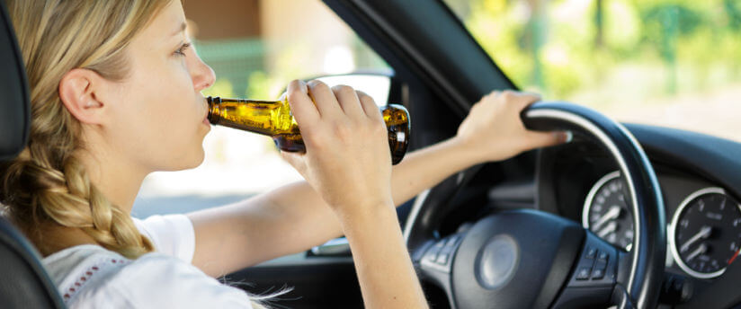 underage drinking beer while driving